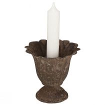 Product Candle holder trophy antique candle holder metal Ø10cm H9.5cm