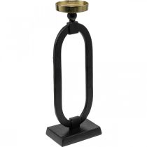 Candlestick black gold decorative cast iron Ø10.5cm 46cm