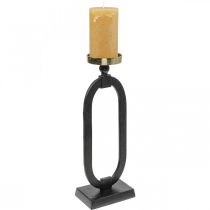 Product Candlestick black gold decorative cast iron Ø10.5cm 46cm