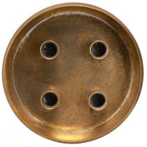 Product Candle holder bowl for 4 candles antique look gold Ø22cm
