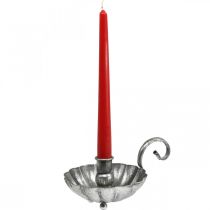 Product Candlestick silver candle bowl with handle H9.5cm