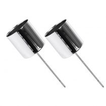 Product Silver candle holder for taper candles Ø3.5cm 4pcs