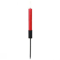 Product Candle holder taper candles with spike metal black Ø23mm 4pcs