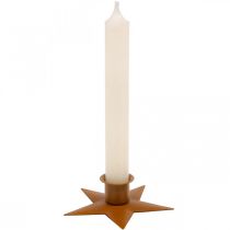 Product Candlestick candles Advent star brown Ø9.5cm 4pcs