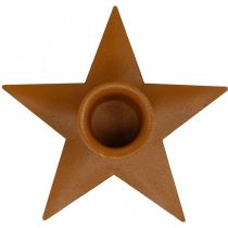 Product Candlestick candles Advent star brown Ø9.5cm 4pcs