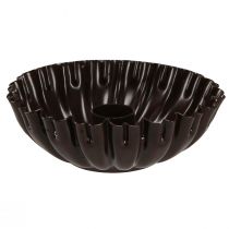 Product Candle holder vintage cake tin dark brown Ø11.5cm 4pcs