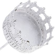 Product Candle holder white antique Ø7cm H12cm 1 pc