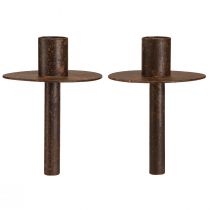 Product Candle holder for bottles rust look Ø8.5cm H12cm 2pcs