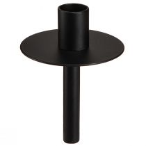 Product Candle holder for bottles black metal H12cm 2pcs