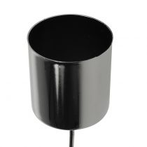 Product Candle holder anthracite for taper candles Ø3.5cm H4cm 4pcs