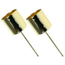 Product Candle holder for taper candles gold Ø3.5cm H4cm 4 pcs