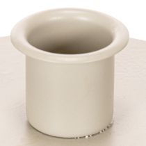 Product Round Cream Candle Holders for Taper Candles 10cm Set of 2
```html
<h2>Round Cream Candle Holders for Taper Candles</h2>
<p>
This set of two round candle holders is designed to hold taper candles with a diameter of up to 21mm. Made from sturdy metal a
