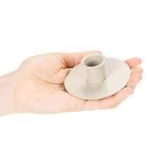 Product Metal Candle Holder in Matte Beige for Taper Candles 8cm Set of 3
```html
<h2>Metal Candle Holder Set in Matte Beige</h2>
<p>
This set of three candle holders is made from sturdy metal with a smooth matte beige finish, designed specifically for taper ca