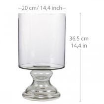 Wind light glass candle glass tinted, clear Ø20cm H36.5cm