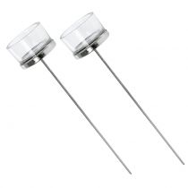 Product Candle holder with glass on stick 4 pcs
