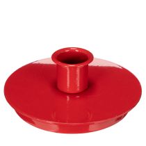 Product Compact Red Metal Candle Holders for Taper Candles, 10 cm, Set of 2