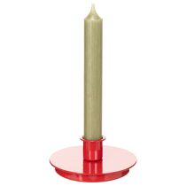 Product **Red Metal Candle Holders for Taper Candles, 10cm, Set of 2**
```html
<h2>Compact Red Metal Candle Holders for Taper Candles</h2>
<p>
This set of two red metal candle holders is a stylish and functional addition to your home decor. Designed to hold tap