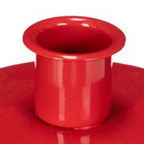 Product **Small Red Metal Candle Holders for Taper Candles Set of 3**
```html
<h2>Small Red Metal Candle Holders for Taper Candles</h2>
<p>
Add a vibrant touch to your home with this set of three small red metal candle holders. Designed for taper candles with a