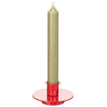 Product **Small Red Metal Candle Holders for Taper Candles Set of 3**
```html
<h2>Small Red Metal Candle Holders for Taper Candles</h2>
<p>
Add a vibrant touch to your home with this set of three small red metal candle holders. Designed for taper candles with a