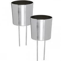 Product Candle holder for sticking silver tealight holder Ø5cm 4 pcs