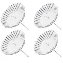 Product Candle holder for sticking white cake tin Ø10cm 4pcs