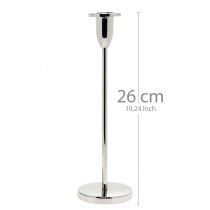 Product Candlestick silver metal decoration candlestick modern H26cm