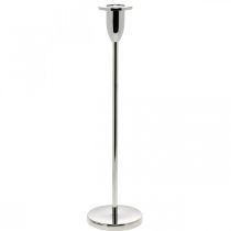 Product Candlestick silver metal decoration candlestick for stick candles H31cm