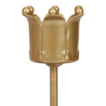 Candle holder Advent wreath candle holder gold crown Ø2.5cm 4pcs