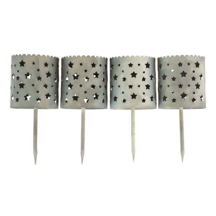 Candle holder for sticking Advent wreath Ø6.5cm H14cm 4pcs