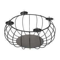 Candle holder black metal Advent wreath metal bowl Ø25cm