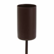 Product Candlestick for stick candles brown Ø2.3cm H14cm 4pcs