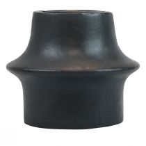 Tealight holder black candle holder ceramic Ø12cm H9cm