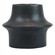 Product Tealight holder black candle holder ceramic Ø12cm H9cm