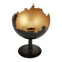 Table decoration Christmas candle holder metal 15.5cm Ø12cm