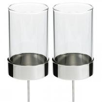 Product Candle holder for sticking metal/glass Ø5cm H14cm 4 pcs