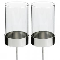 Product Candle holder for sticking metal/glass Ø5cm H19cm 4 pcs