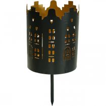 Product Candleholder City Black Tealight holder to stick Ø8cm