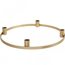 Product Candle ring candle holder metal matt gold Ø35cm