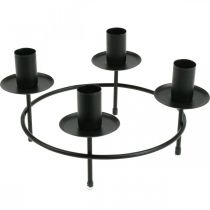Product Candle ring rod candles candle holder black Ø23cm H11cm 2pcs