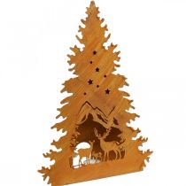 Product Candlestick patina Christmas lantern fir tree H50cm