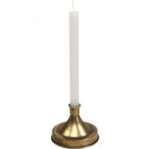 Product Candlestick Gold Metal Candlestick Antique Look H8.5cm