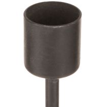 Product Candlestick metal candle holder antique brown H16cm 2pcs