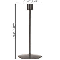 Product Candlestick holder antique brown H21.5cm 2pcs