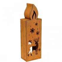 Product Tea light holder Christmas patina deer candle 35x11cm