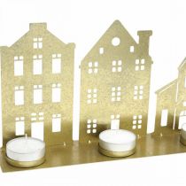 Product Candlestick Christmas Lights Deco Houses Gold 52×12cm