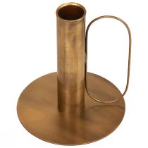 Product Candlestick metal candlestick brass look Ø8.5cm