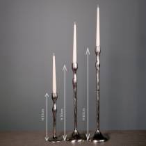 Product Candlestick antique silver H31cm