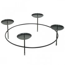 Product Candlestick for 4 candles Black metal candle holder Ø28.5cm