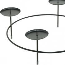Product Candlestick for 4 candles Black metal candle holder Ø28.5cm 2pcs