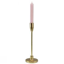 Product Candlestick gold stick candle holder metal H26cm